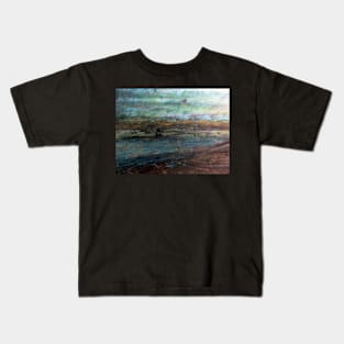 Mystery In Scenery. Dark River landscape. Kids T-Shirt